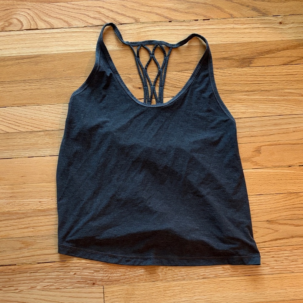 Lululemon Grey Strappy Back Tank Top